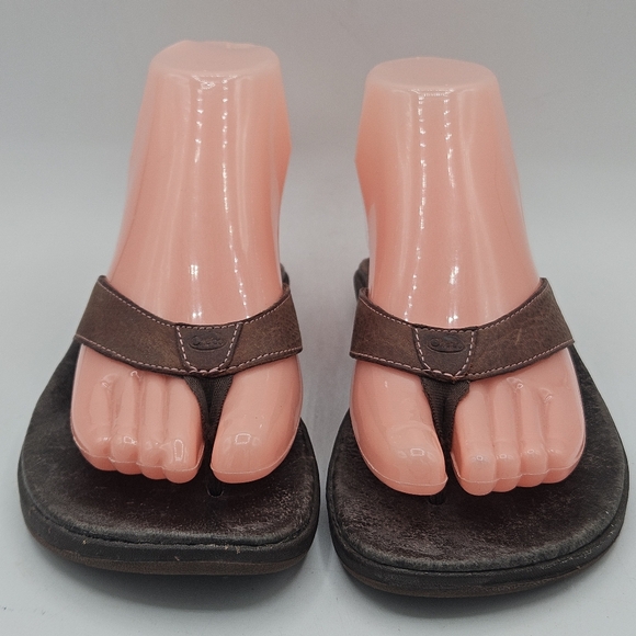 Chaco lowdown brown leather flipflop  size 6 - Picture 14 of 16
